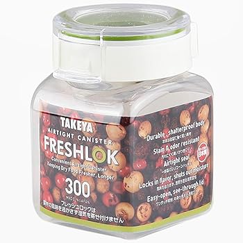 タケヤ化学工業 保存容器 フレッシュロック 角型 300ml 日本製 湿気を防ぐ ワンタッチ開閉 軽くて丈夫