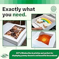 Vista 2 de Southern Champion Bandeja 24023 paperboard ventana Panadería Caja, 6" longitud x 6" ancho x 3" Altura (Caso de 200), color blanco