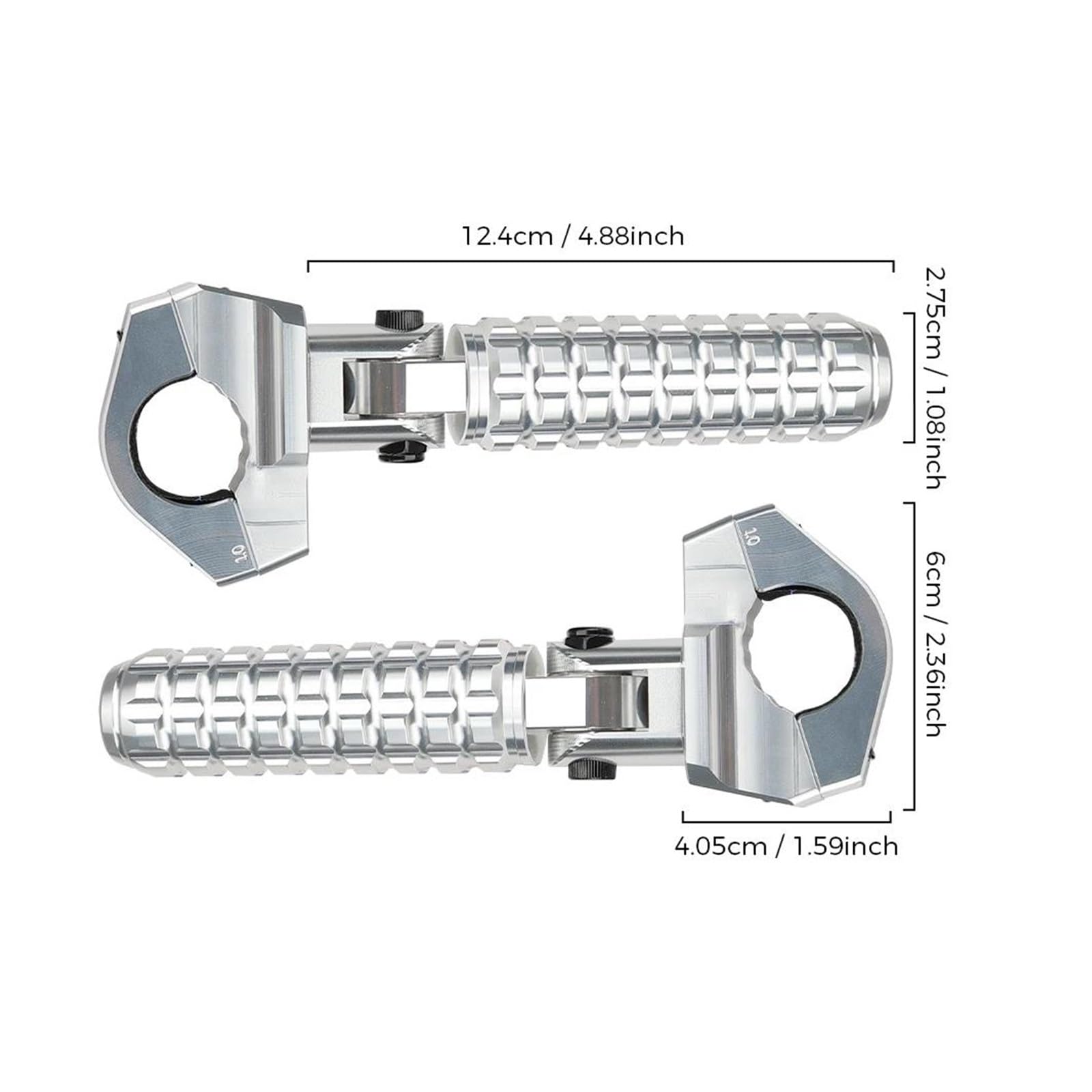 Motorrad Fußrasten Universal 22/25/28/32mm Durchmesser Faltbare Motorrad Fußstütze Fußrasten Pedale Teile Fußrasten Pegs(2)