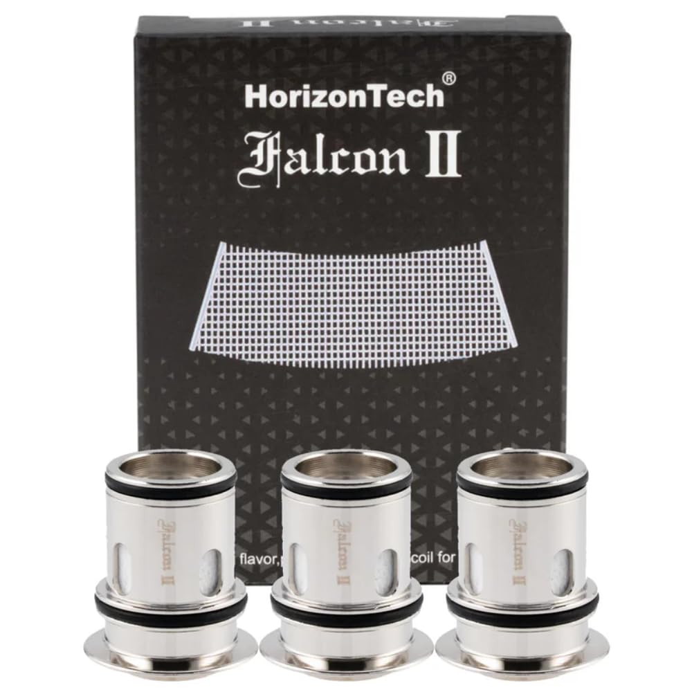 HorizonTech Falcon 2 Coils [Sector Mesh 0.14ohm | 70-75W] 3 Pack - E Cigarette for HorizonTech Falcon 2 Vape Tank, Mesh Coil Build, No Nicotine