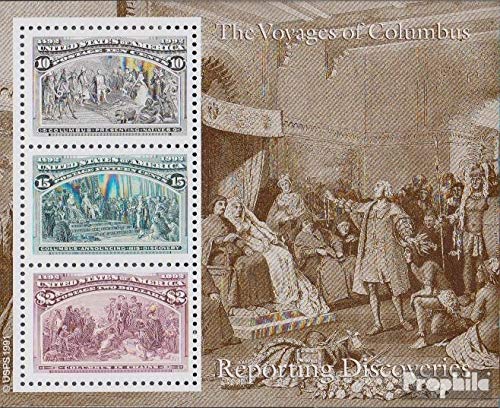 Timbres Etats-Unis block27 découverte amérique 1992 MNH