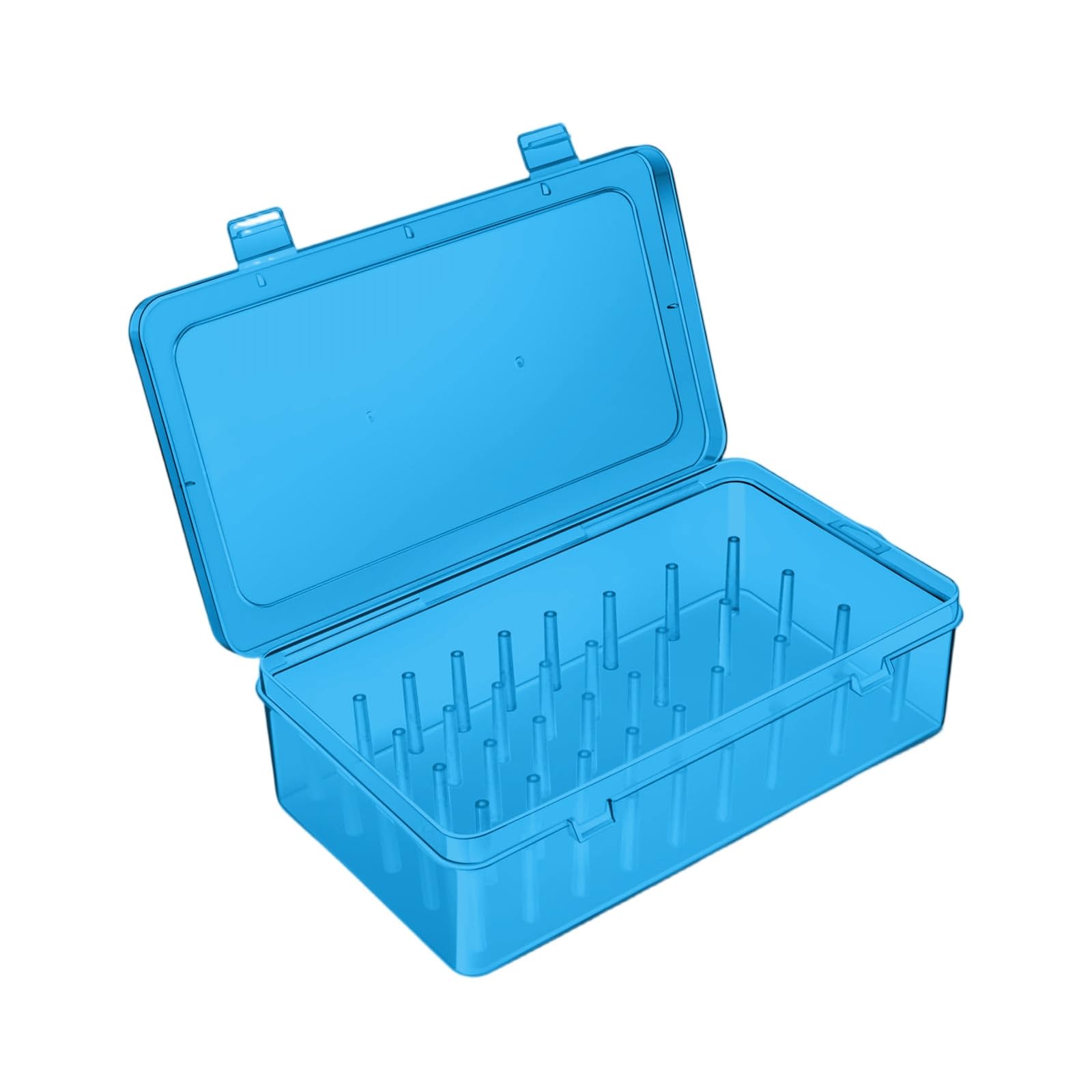 Icing Bag Nozzle Storage Box, Organiser for Cake Decoration, Piping Nozzles Storage Box, 42 Pieces, Versatile Organiser for Cake Decoration, Ideal for Beginners and Professionals (Blue)
