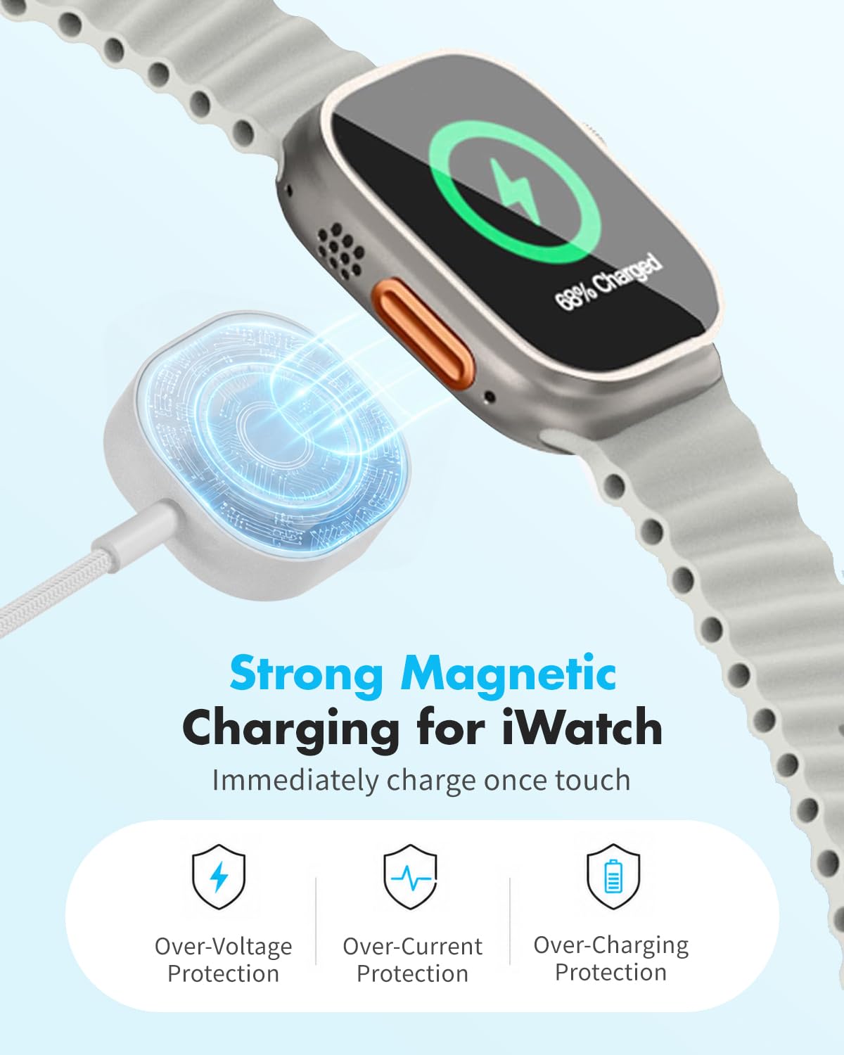 Travel Essentials - Cable de carga múltiple 4 en 2 para Apple Watch, 10