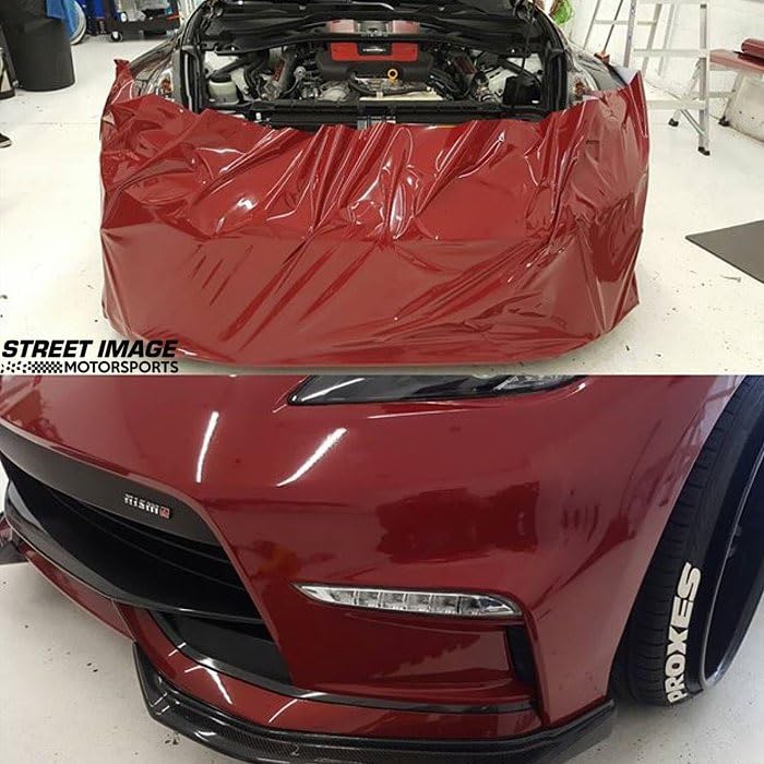 Image of WALLMATE? Matte Wrap Vinyl Peel and Stick Car & Bike Wrap Sheet Vinyl Car Wrap Sheet Roll Film Sticker Decal Sticker (24x120 /Inch, MAHROON Metallic MAT)