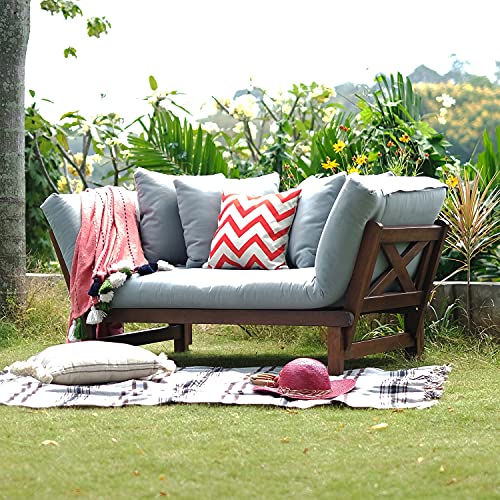 Cambridge Casual West Lake Convertible Sofa Daybed, Natural Brown/Blue Spruce #TOP3