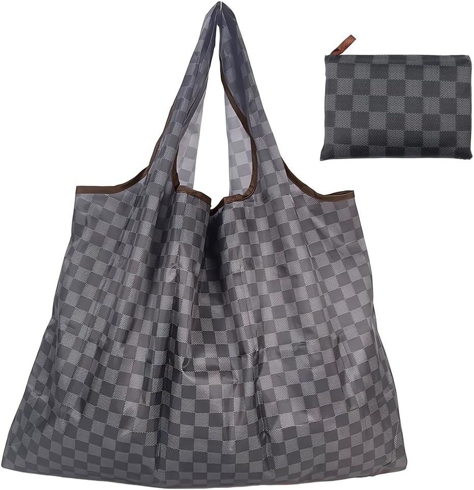 Large Foldable Shopping Tote Bag Water Resistant Shopping Tote Bag Reusable Eco Waterproof Tote Shopping Bag for Daily Use in Pocket