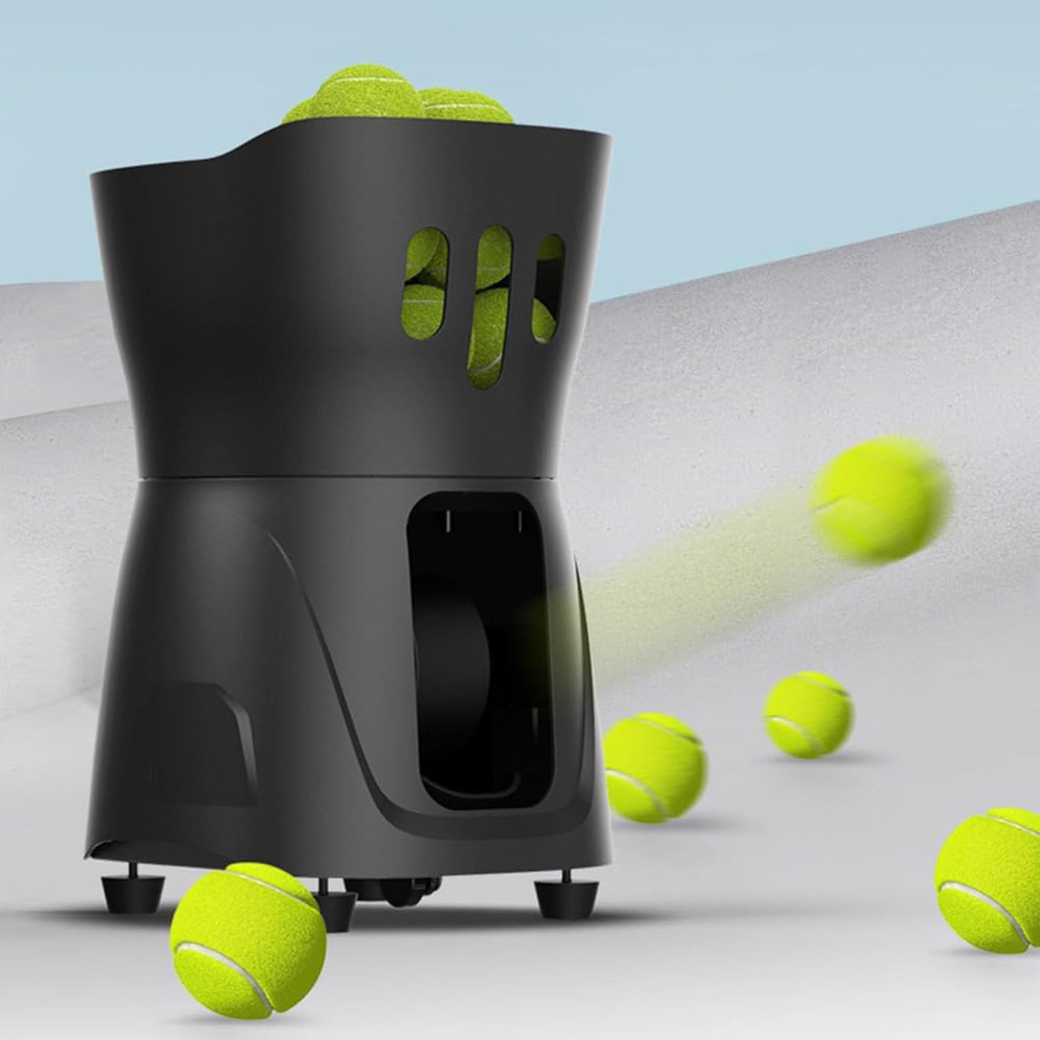 Mini Macchina lanciapalle da Tennis, lanciapalle da Tennis Portatile da 30 Palline, Angolo di Servizio 20-50° Regolabile manualmente, per Tutti Gli Amanti del Tennis