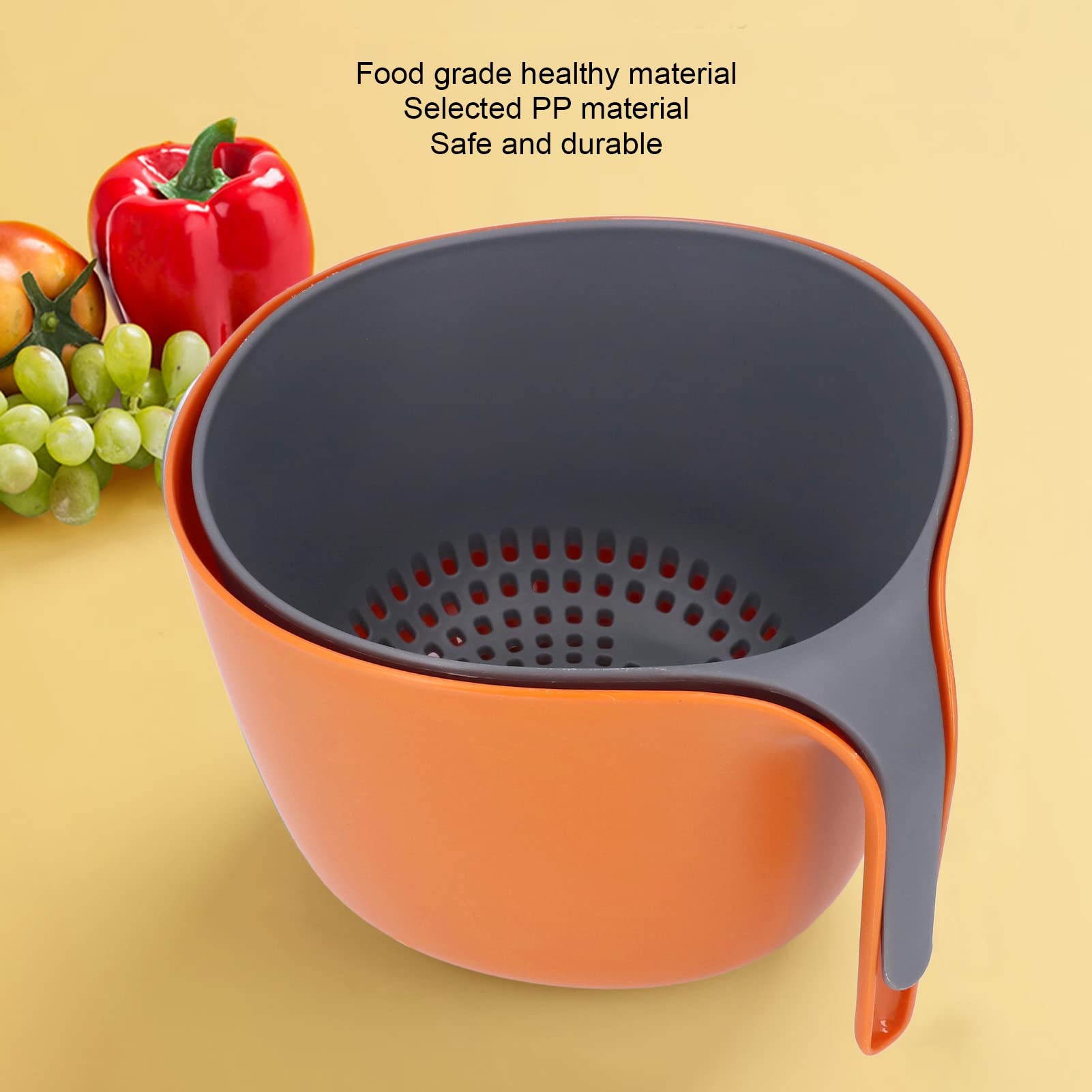 Panier Passoire Youka 2 En 1 - Double Couche Détachable Pour Légumes Et Fruits