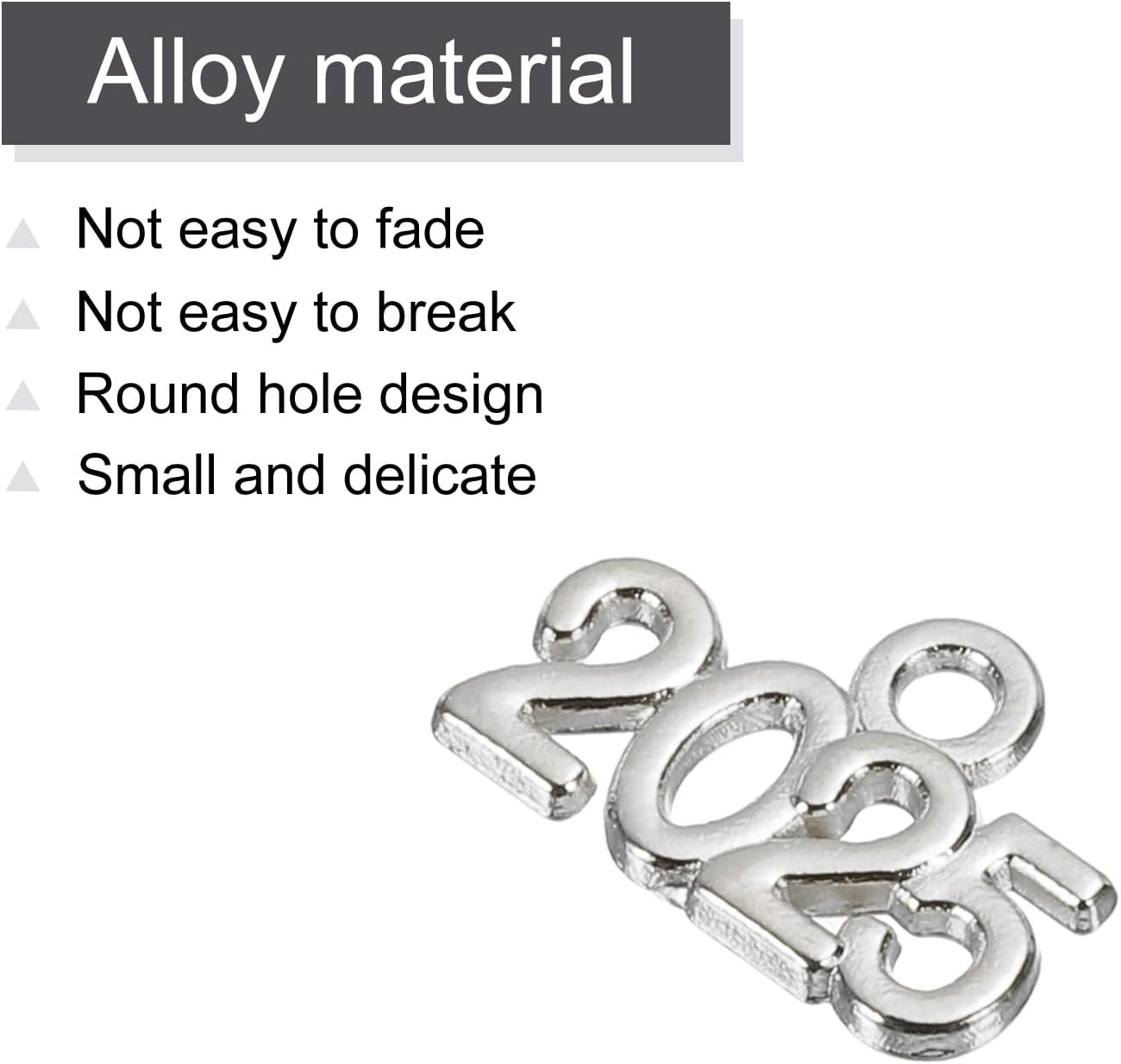 MECCANIXITY Year Number Charm Graduation Year Charm, for Tassel, DIY Jewelry Making, Necklace Bracelets, Keychain - Image 3