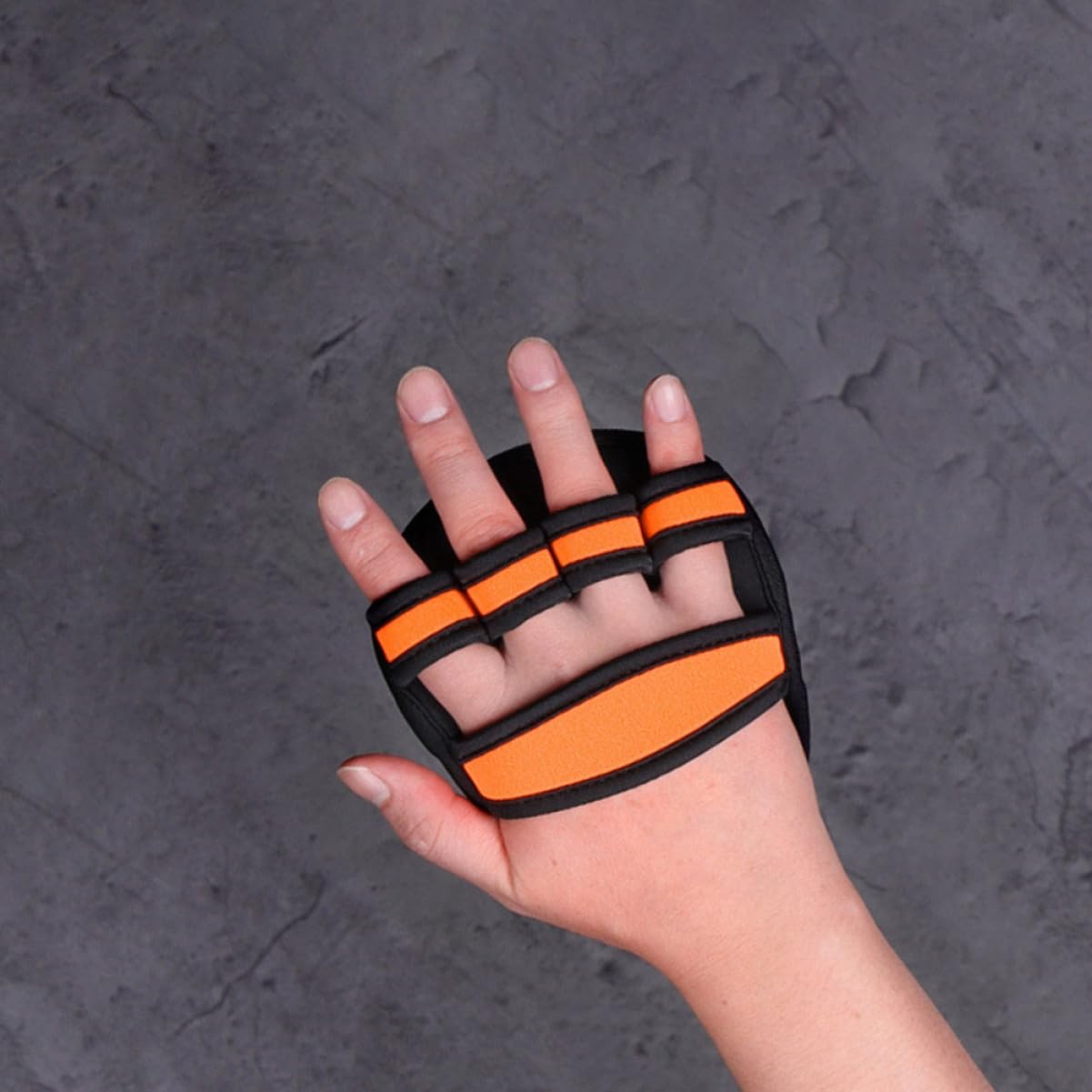 TOYANDONA de Levage de Poids du Garde-Doigt d'exercice Musculation d'entraînement de soulèvement de Poids d'haltérophilie Respirants Néoprène Orange
