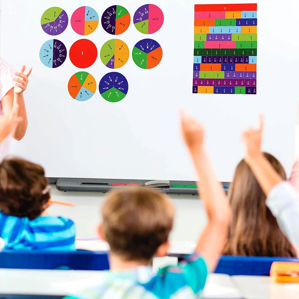 5 set 102 pezzi bambini EVA Frazione piastrelle matematica imparare aiuto didattico calcolo fornitura scuola elementare scuola primaria prescolare
