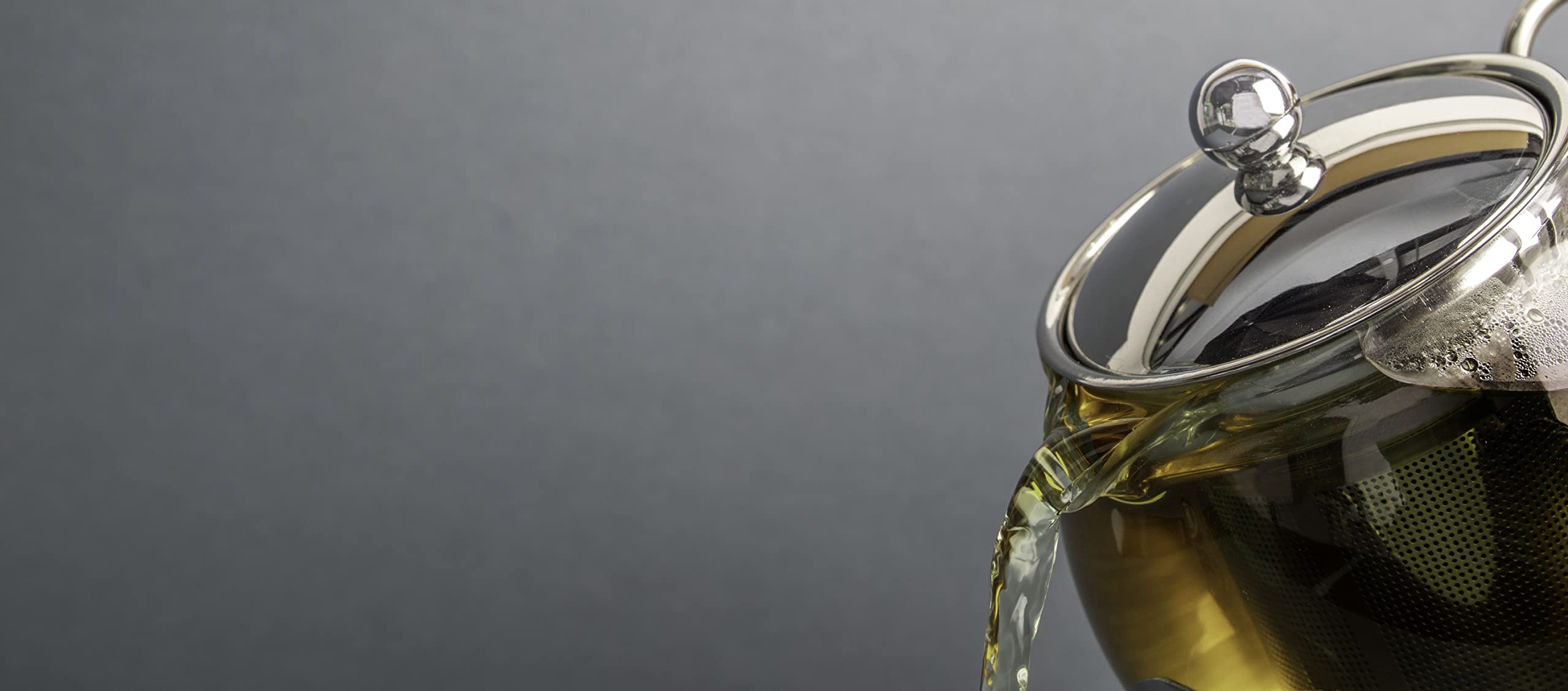 La Cafetière Teekanne Glas Lose-Blatt-Teekanne mit Sieb, 1 L, Silber
