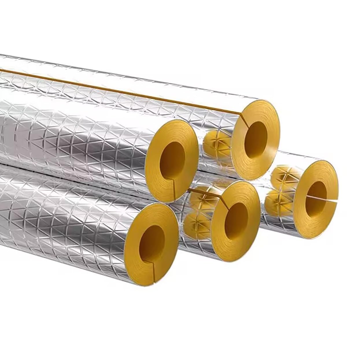 Tubo aislante de lana de roca de 1" a 273 mm (10-3/4") de diámetro interior, tubo aislante de lana de vidrio, for tuberías de agua en interiores y exteriores.(ID3"xT1.97")