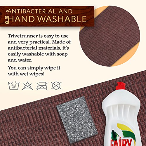 Trivetrunner :Decorative Trivet and Kitchen Table Runners Handles Heat Up to 300F, Anti Slip, Hand Washable, and Convenient for Hot Dishes and Pots,Hand Washable (Brown-Blank) - Thumbnail 5