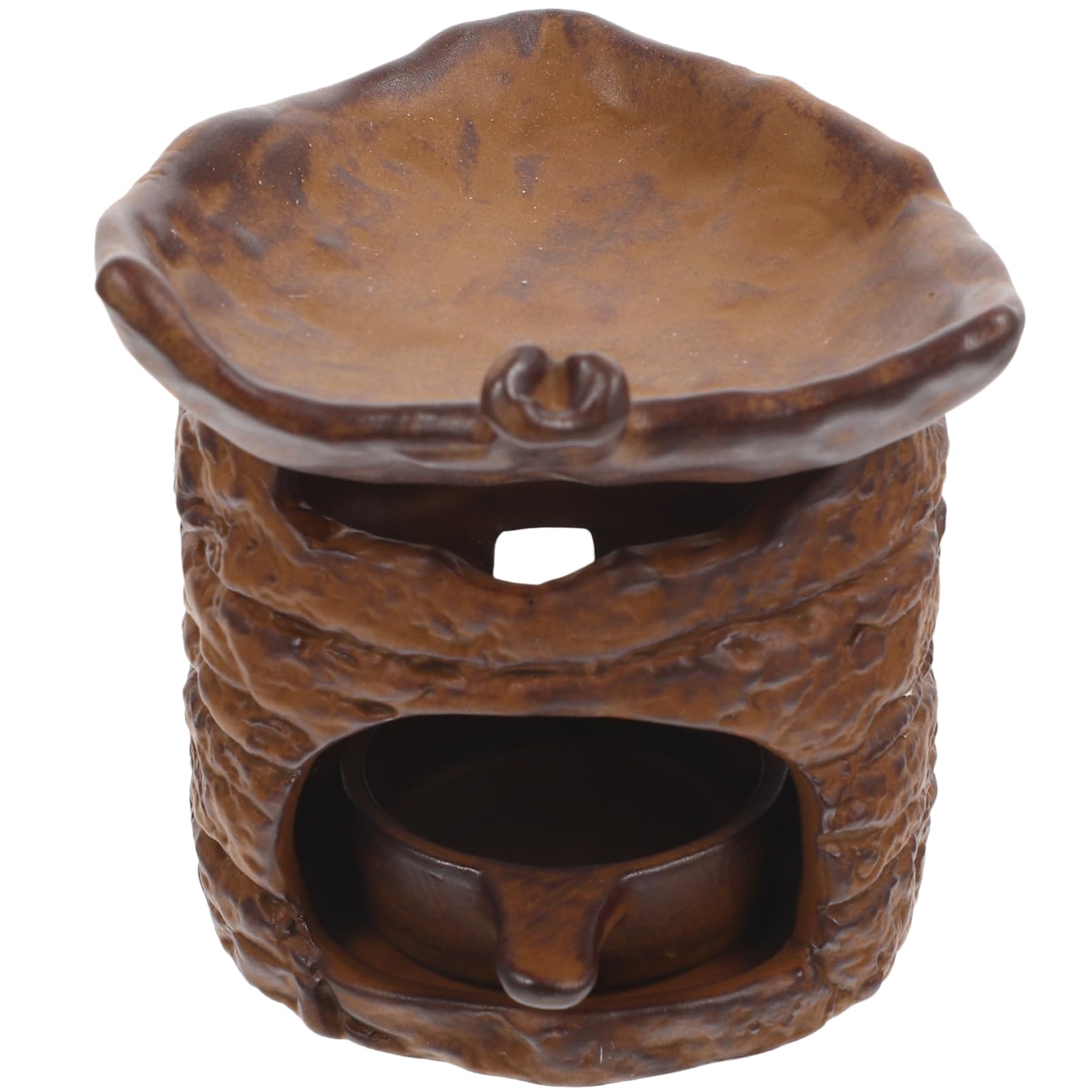 Brûleur de Parfum Décoratif en Céramique, Style Rétro Simple pour Intérieur