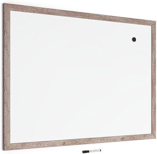 Miniatura 6 de U Brands Decor - Pizarra magnética de borrado en seco, 48 x 36 pulgadas, marco de madera rústica