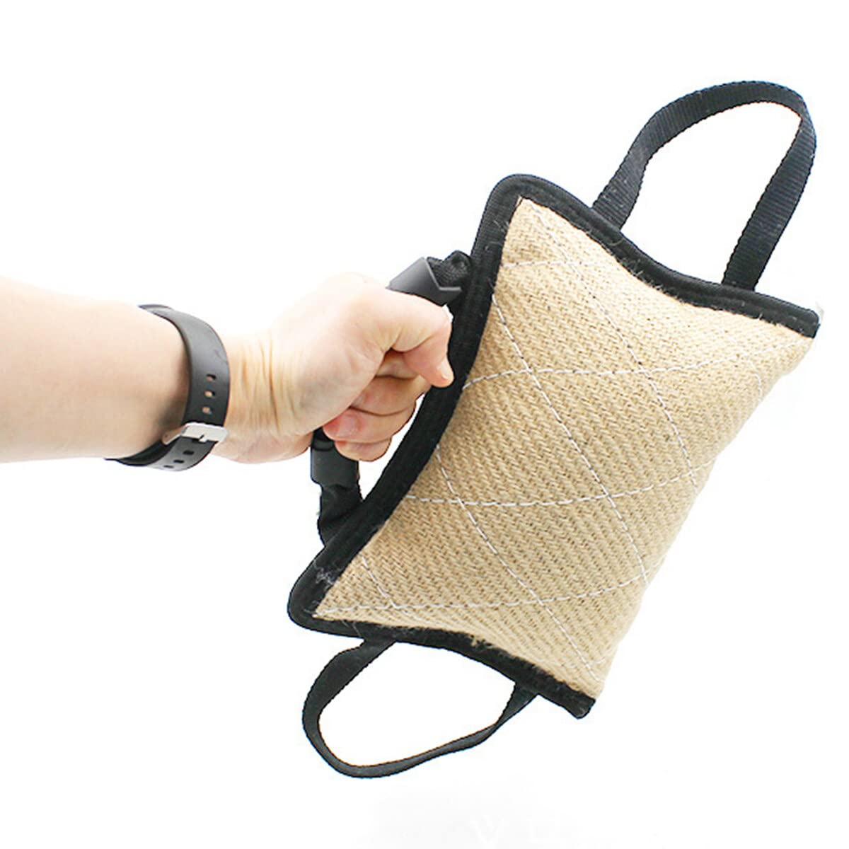 SANON Almohada de Mordida de Perro, Almohada de Mordida de Lino para Perro, 3 Asas, Juguete de Entrenamiento para Perros Medianos a Grandes