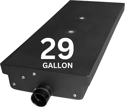 29 Gallon RV Black Water Tank, Leak-Proof RV Water Storage Tank for Toilets in Campers, Trailers, Motorhomes, and RVs, End Discharge, 54" x 22" x 8" HT-866