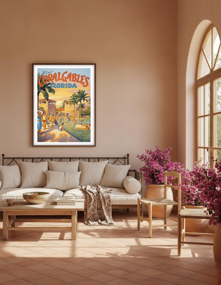 Amazon.com: Visit Coral Gables - Florida - Venetian Pool Poster