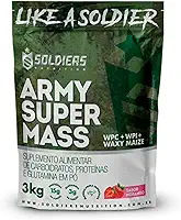 Hipercalórico Army Super Mass 3Kg - 100% Importado - Soldiers Nutrition Morango