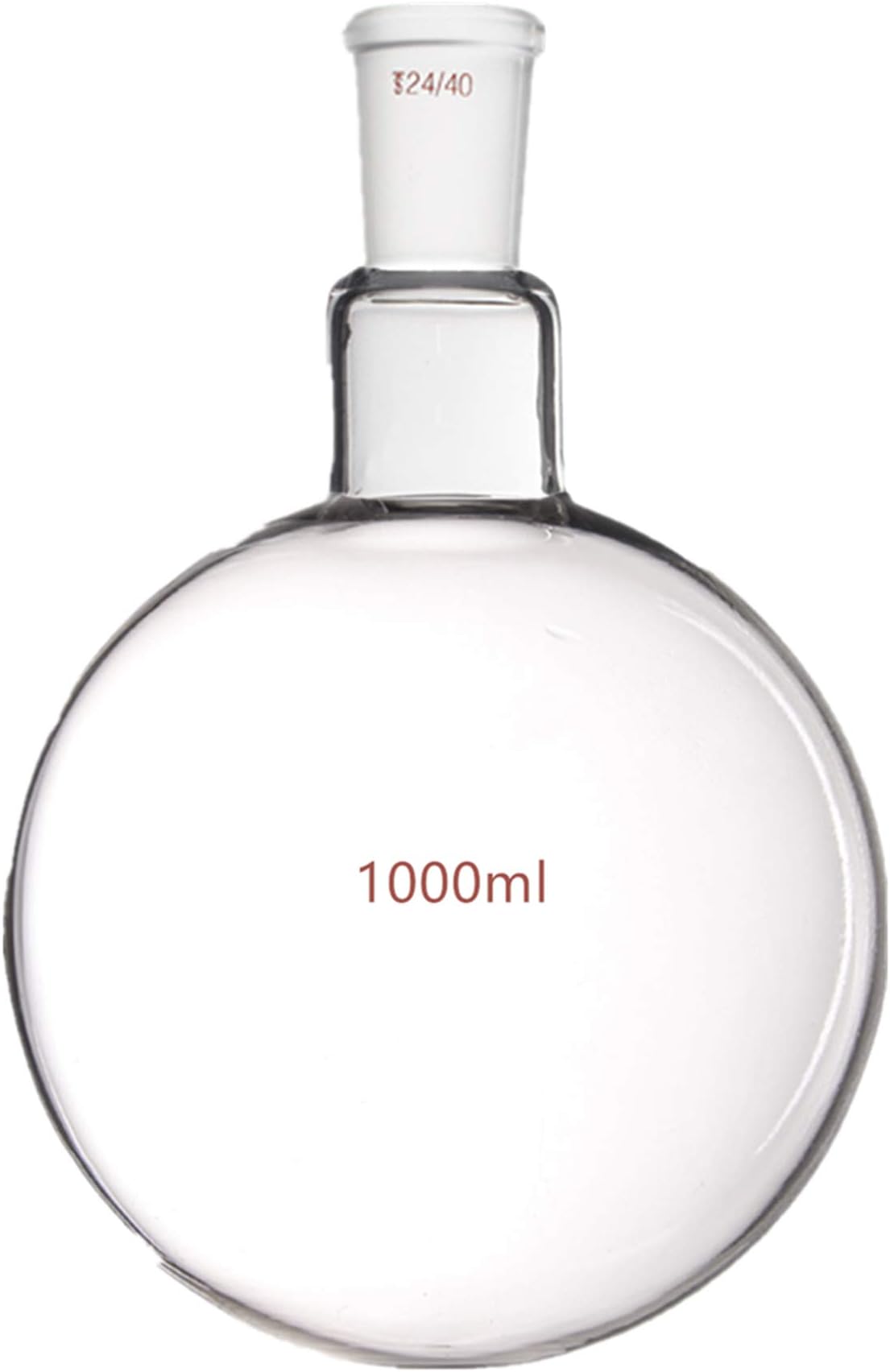 1000ml 24/40 Round Bottom Glass Flask 1-Neck 1L Lab Single Neck Ground Joint Boiling Bottle