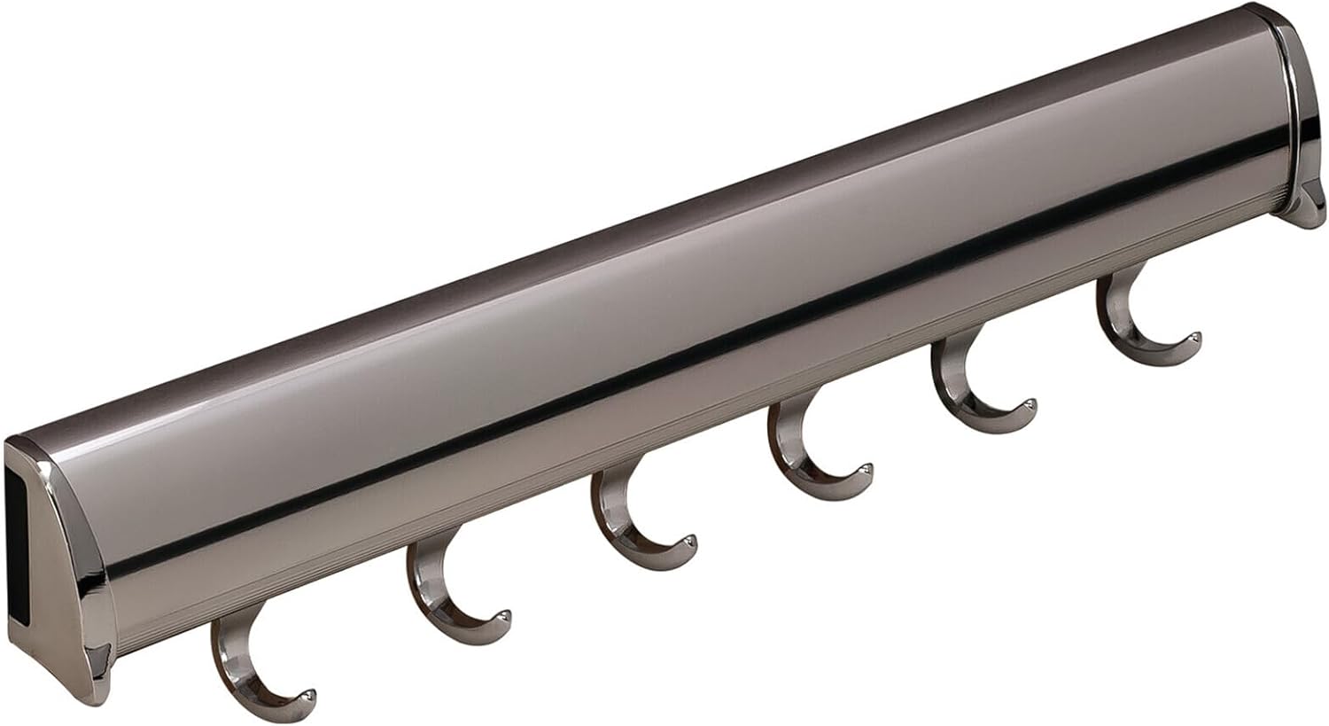 Brixwell QIL2-001 Belt Rack, TAG Synergy Elite Collection, 6 Hook, 13 7/8" with Full Extension Slide, Black Black