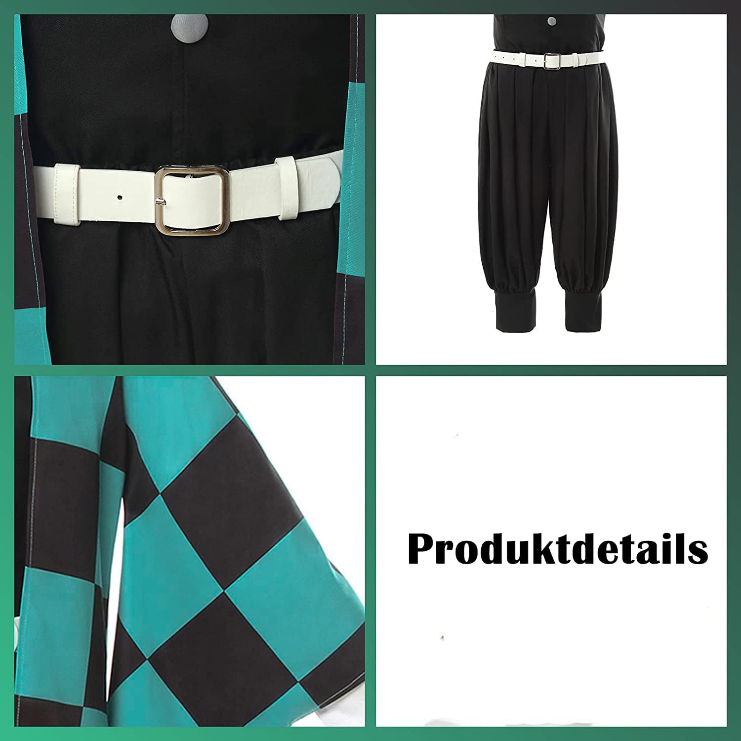 Fiamll Tanjirou Zenitsu Giyuu - Costume cosplay per anime giapponese, kimono demon cosplay