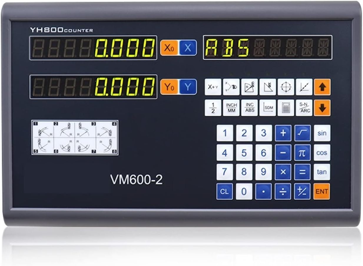 Digital Readout Precision Linear Scale VM600-2 Digital Readout Dro Set Linear Scales Kit 5U Linear Encoder Lines 50mm إلى 1000mm لآلات مطحنة المخرطة(BLUE)