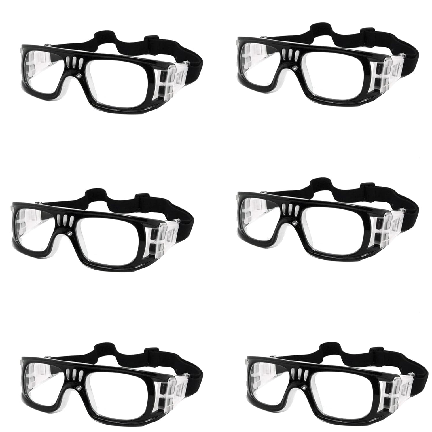 Ecovin Basketball Goggles, Men's Soccer Glasses, Protective football Goggles, Professional Sports Goggles(pack of 6)