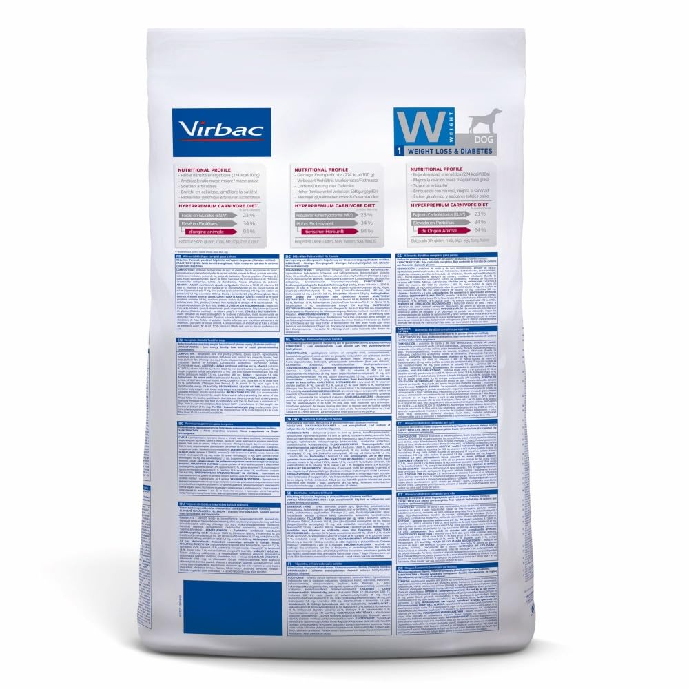 Virbac Veterinary HPM Vet Weight L&D Sac pour Chien 7 kg
