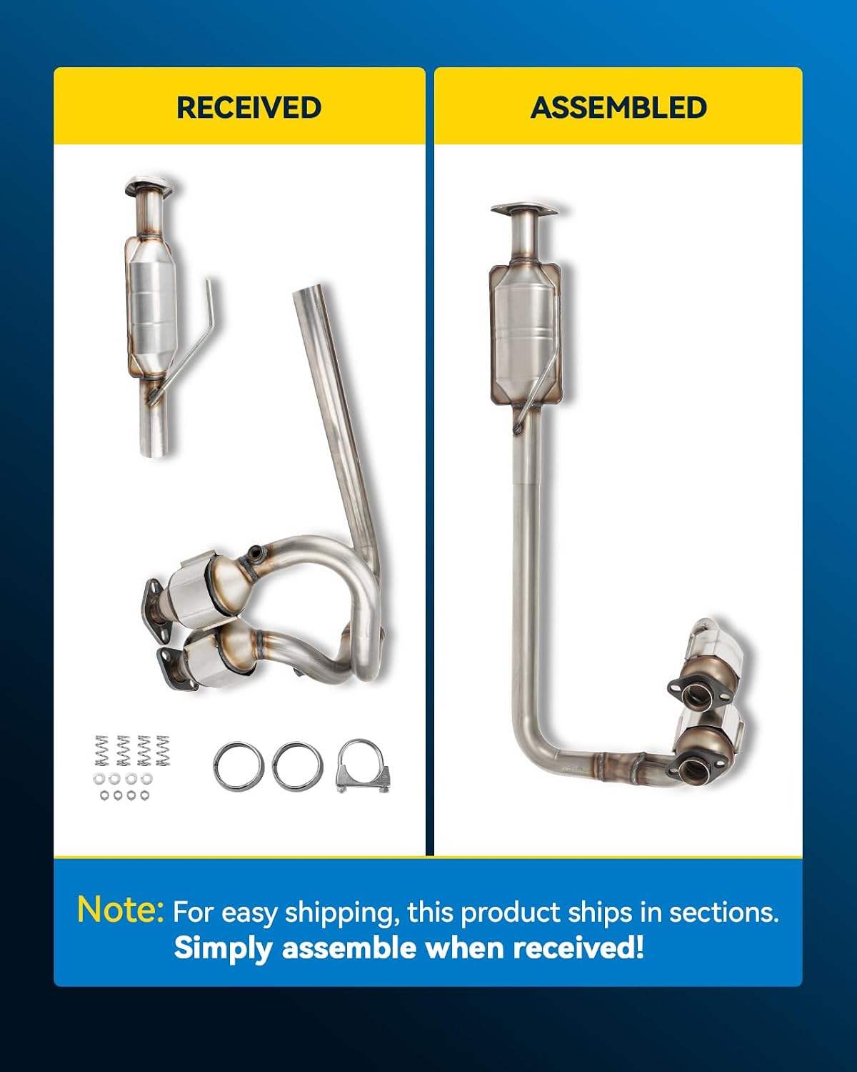 PHILTOP Catalytic Converter Kit Compatible with Jeep 2004-2006 Wrangler 4.0L High Flow Catalytic Converter for 16312 53529, 645174, 20379 (EPA Compliant)