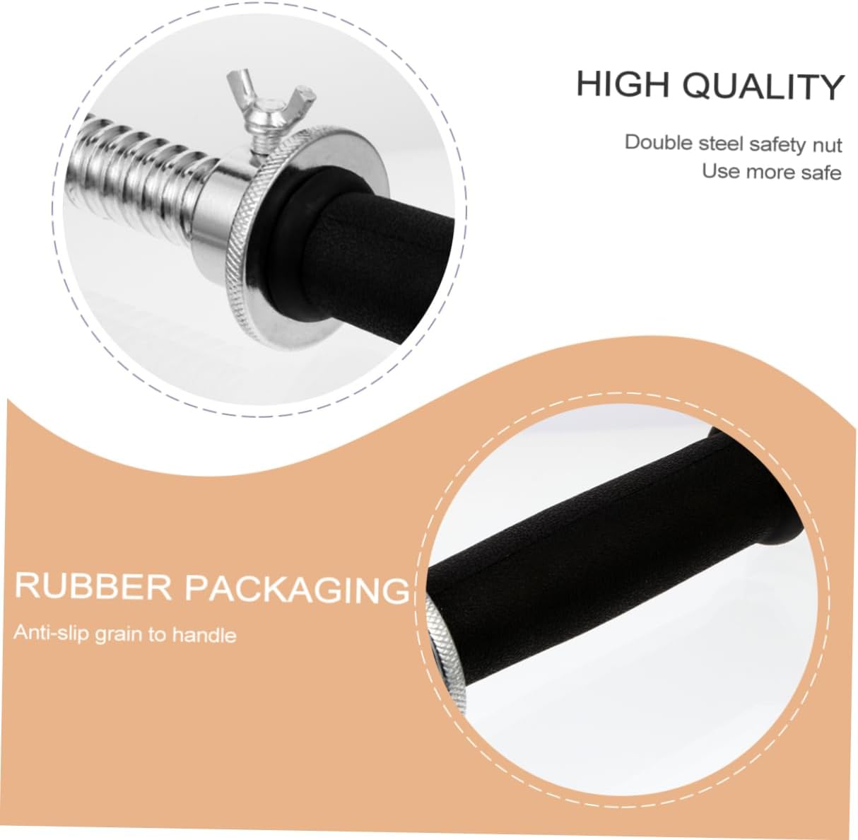 Professional Electroplated Dumbbell Bar Gym Dumbbell Accessory Wide Grip Handle Grip