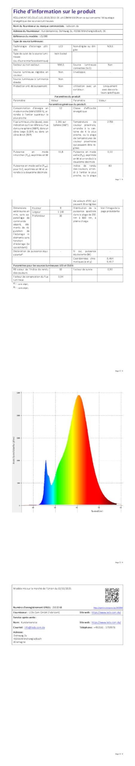 ledscom.de 2er Set LED Unterbauleuchte SIRIS schwarz matt mit Bewegungsmelder, flach, 114cm, je 1261lm, warmweiß