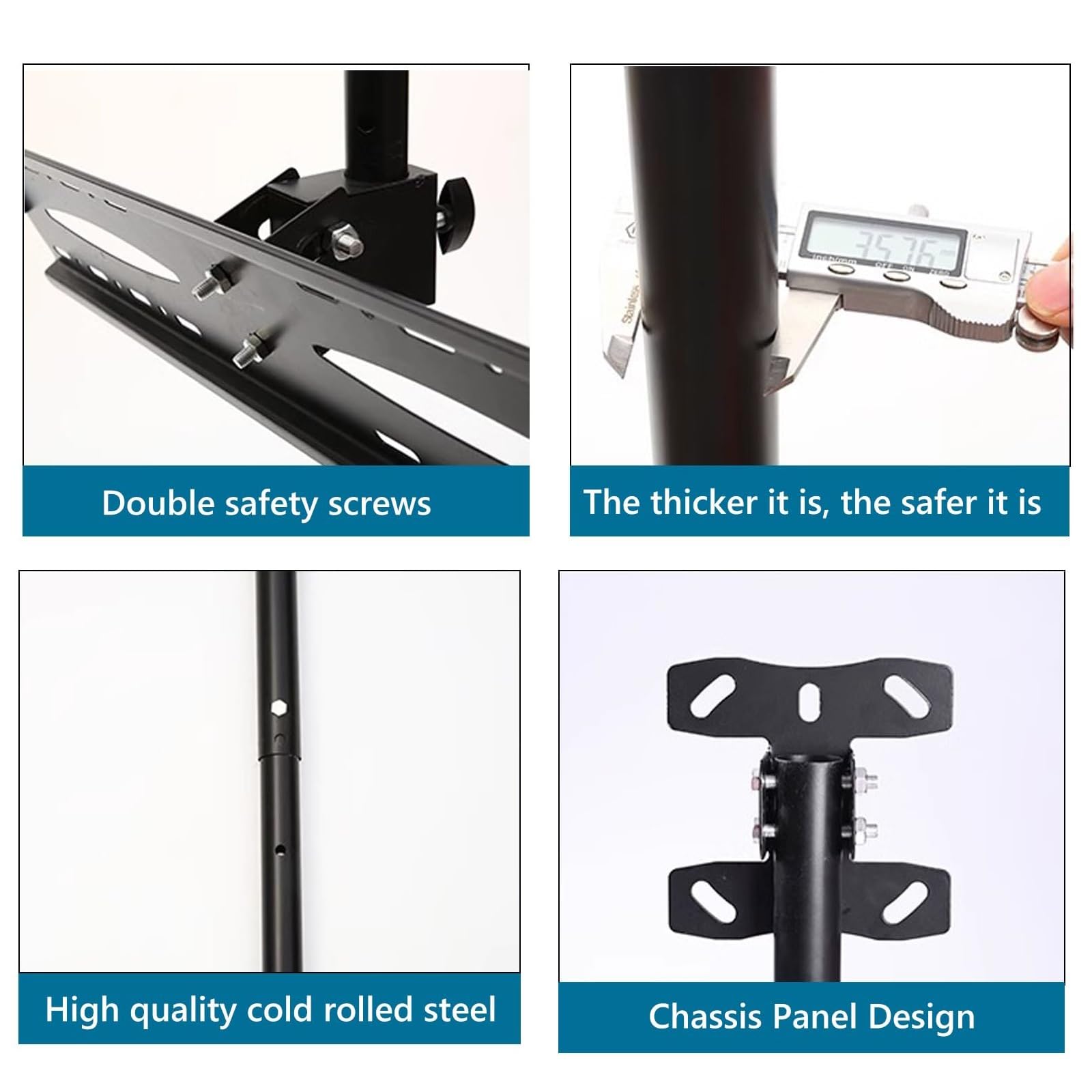 THEGA Montaje En Techos - Soporte para TV De Techo, Soporte Giratorio para TV con Rotación De 360 Grados Y Movimiento Completo para Televisores De 27 A 55 Pulgadas, Soporta hasta 66 Libras/30 Kg