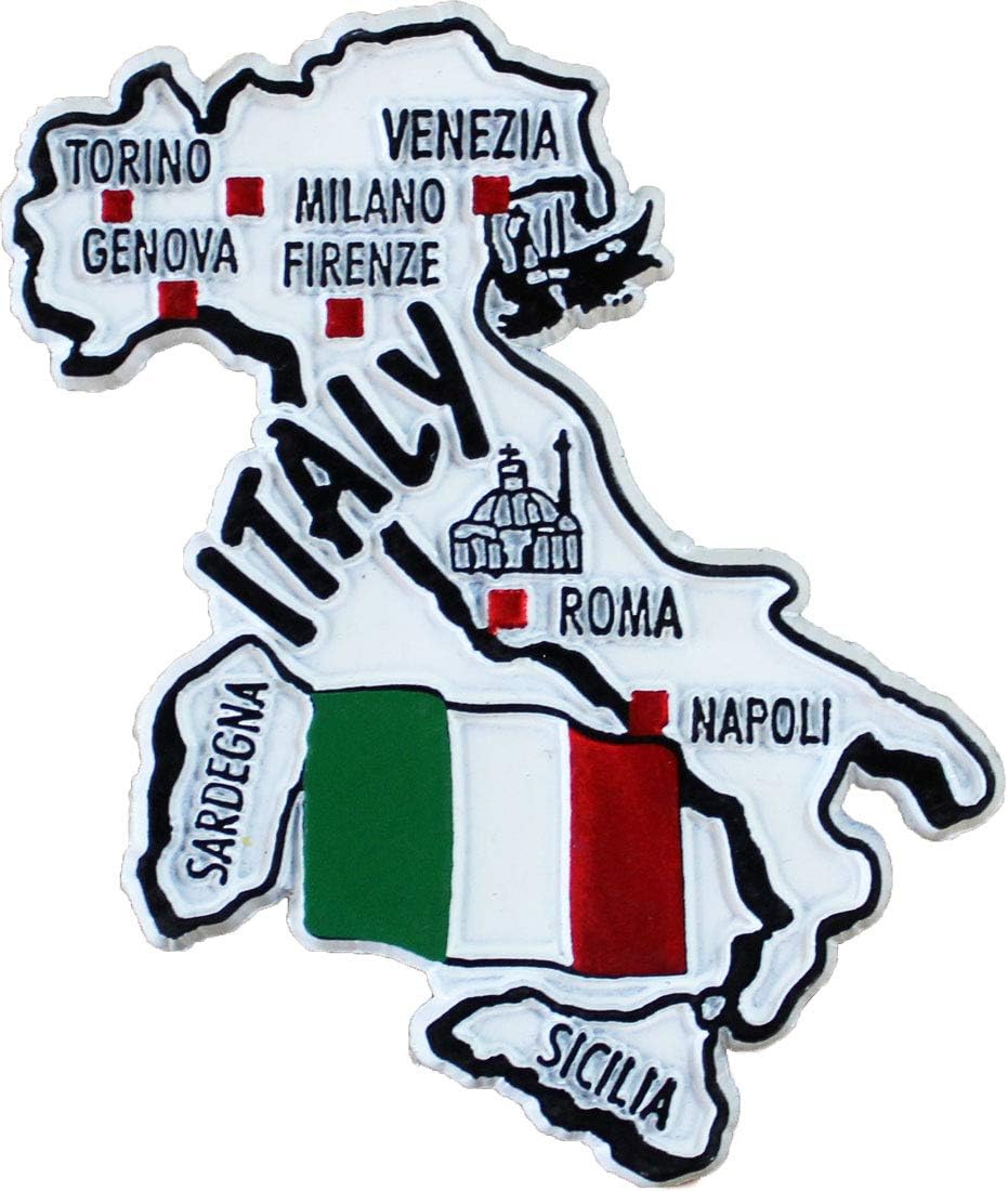 Italy Country Outline Refrigerator Magnet, Approximate Size 2 inch x 3 inch