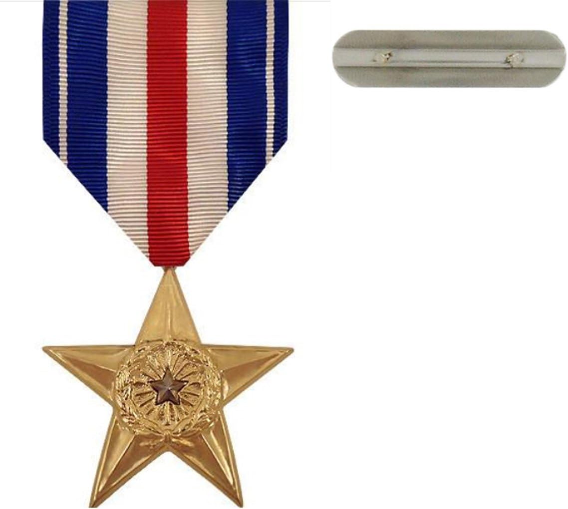 Vanguard Full Size Medal: Silver Star - 24K Gold Plated