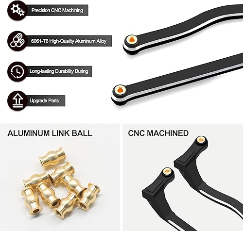 Miniatura 5 de OGRC - Enlaces de mantis rezando metidos hacia adentro, eslabones de alta liquidación para cerrojo de seguridad axial 124 AXI90081 RC Crawler piezas