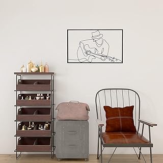 FKKA Metal Guitar Wall Art Decor and Sculpture  Modern Line Metal Art  Metal Gui - Compare price