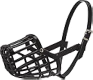 OmniPet Leather Brothers Italian Basket Dog Muzzle, Adjustable Secure Fit, Comfortable Design, Training and Safety, Averts Biting, Prevents Chewing and Scavenging, Perfect for Grooming - Black, Size 9