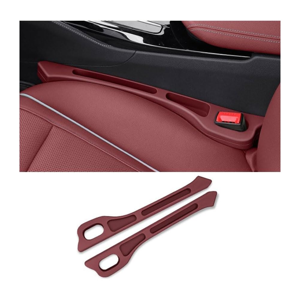 GUOPENG 2 Pcs Car Seat Gap Filler for Opel Adam Karl Corsa Tigra Chevette Astra Olympia, Seat Crevice Leak Proof Plugging Strips Seat Gaps Organiser Accessories,C Red