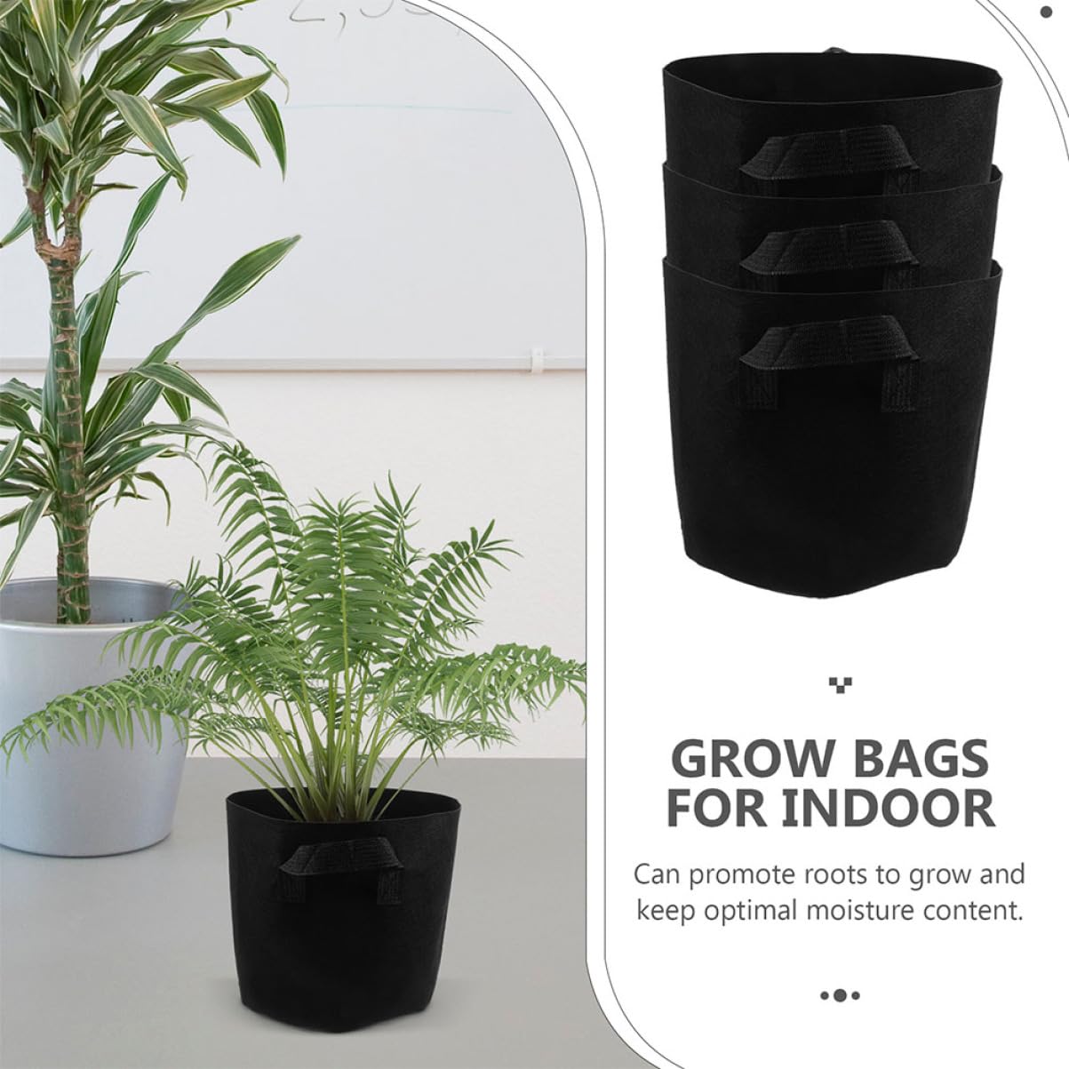 ibasenice Bolsas de Cultivo para Vegetales y Plantas, 5 Unidades, Tejido No Tejido, Asas Cómodas, Macetas de Jardín Capacidad de 10 Galones