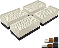 Vista 18 de Elevadores de muebles de 1.5 pulgadas, bloques elevadores rectangulares ajustables para cama, sofá, mesa y elevación de sofá, soporte resistente