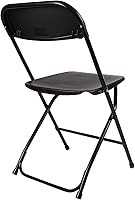 Vista 7 de BTEXPERT Juego de 10 sillas plegables de plástico negro, marco de acero, silla comercial de alta capacidad para eventos, juego ligero para oficina