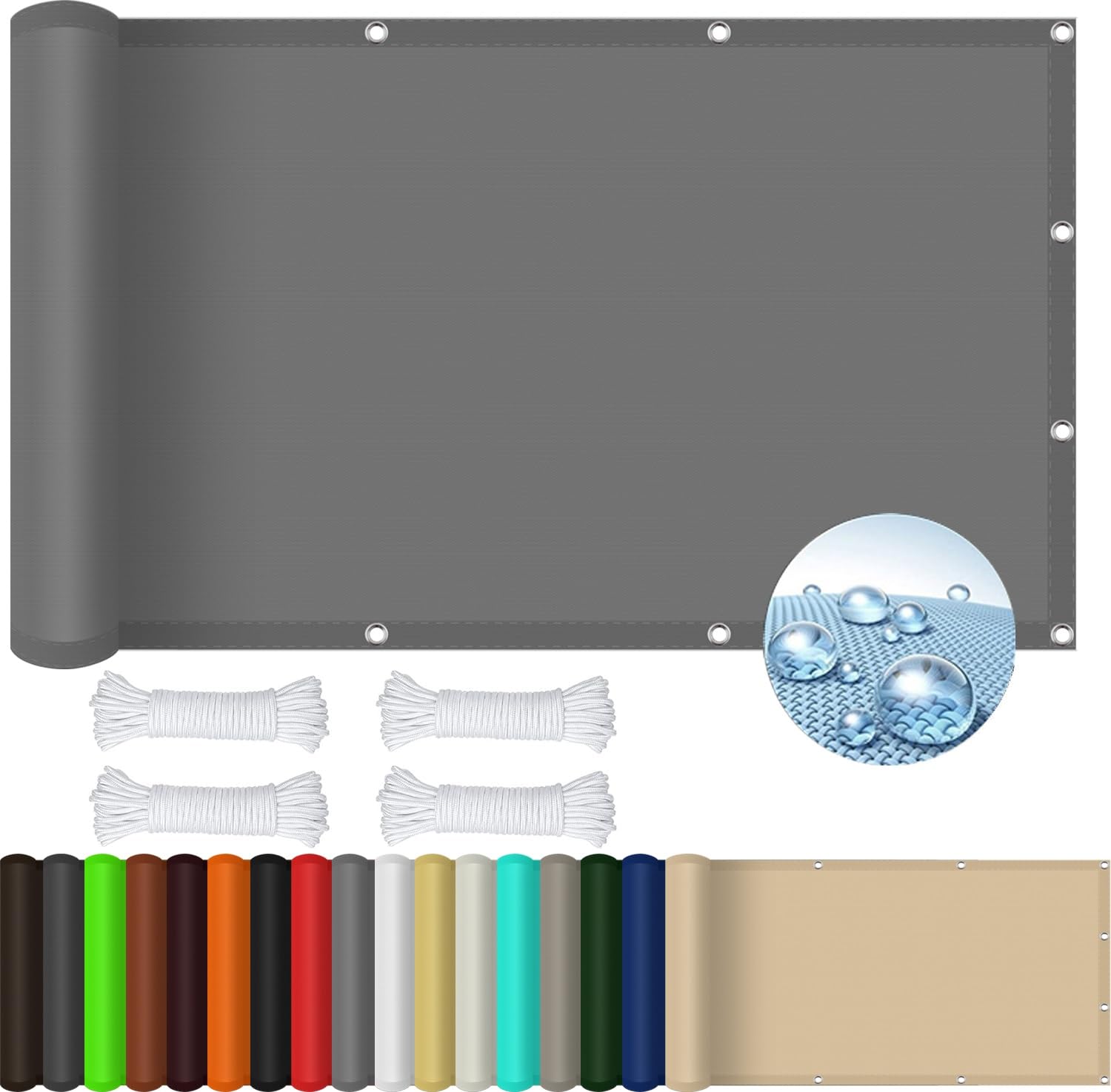 Voile d'ombrage anti UV et imperméable pour terrasse 5.5x5.5m