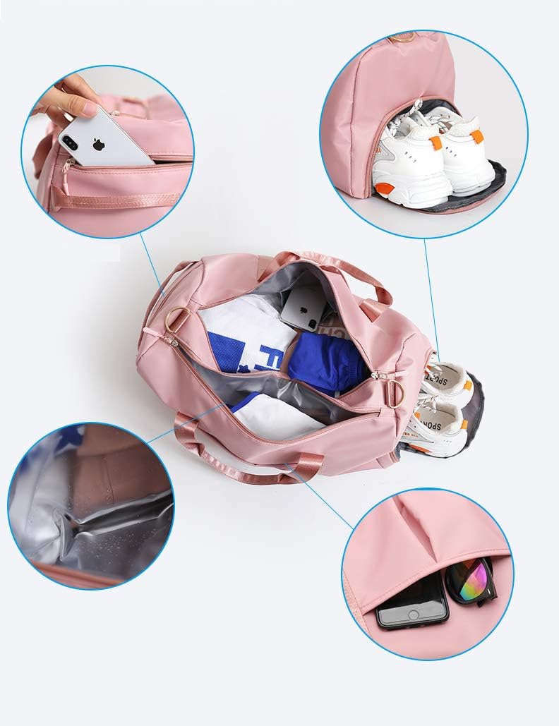  | Sports Gym Bag For Men and Women Travel Duffel bag with Wet Pocket and Shoes Compartment Sports Duffel Bag (Black) | Sports Duffels