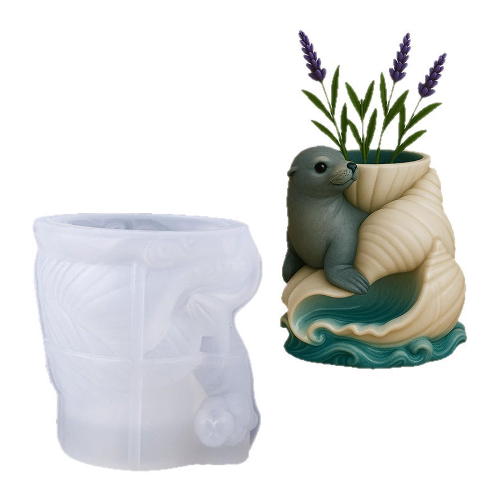 CAZSTYK Sturdy Silicone for Making Fragrant Cups with Realistic Animal and Shell Detail Nonstick Release