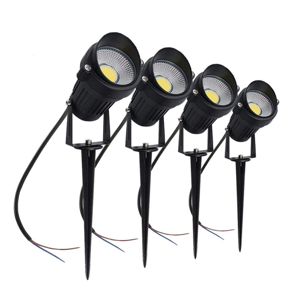 Pack de 10 Foco Jardin LED con Pincho COB 5W 220V Blanco frío Luz LED para Exteriores