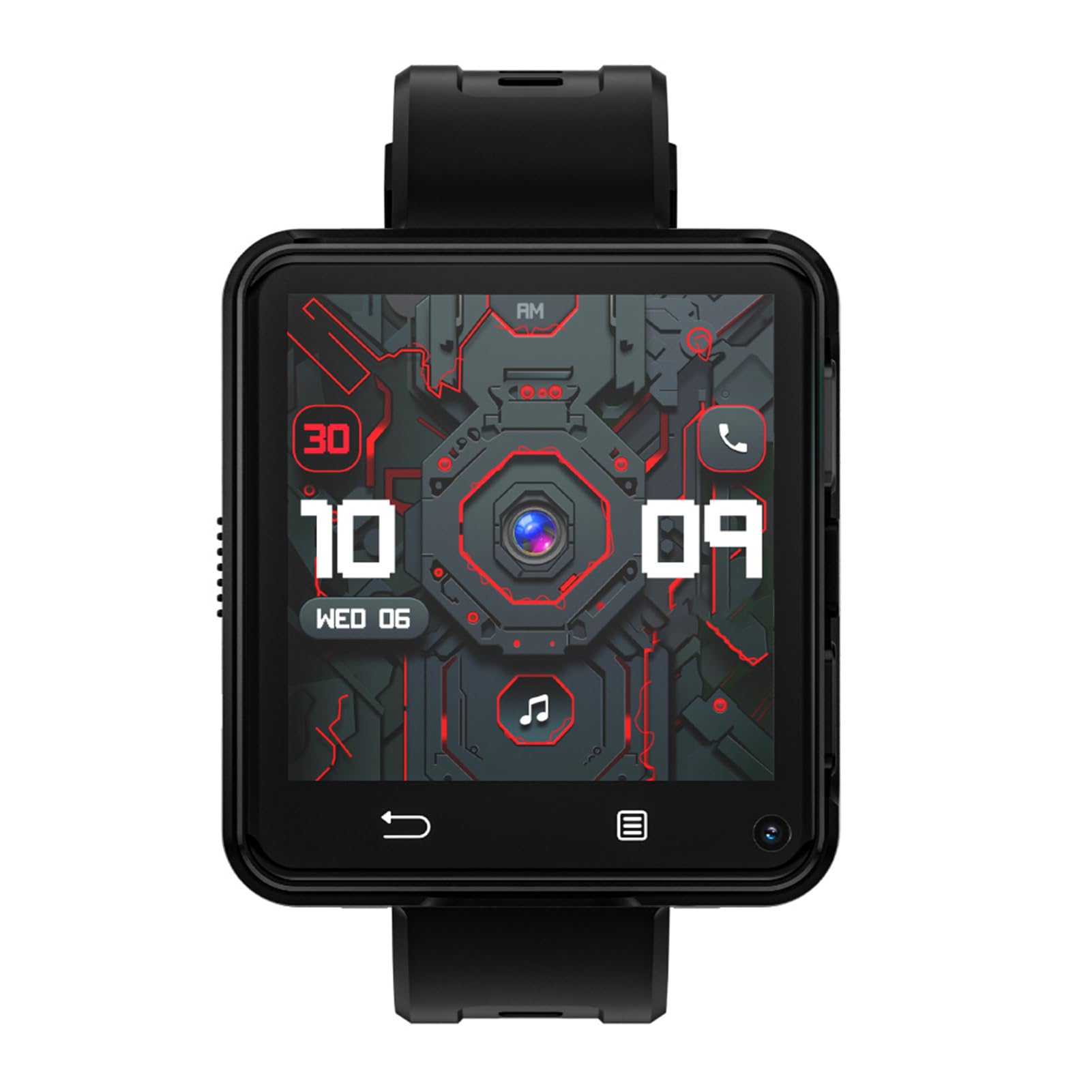 Aoresac wasserdichte Smartwatch mit 2,64-Zoll-Touchscreen, GPS und BT, Schrittzähler, für Navigation und Musik, 4 GB + 64 GB Speicher