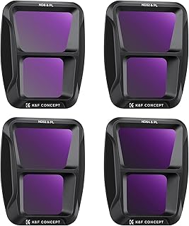 K&F Concept 4-pack ND CPL Filters for DJI Air 3 - ND8&PL, ND16&PL, ND32&PL, ND64&PL- ND Polarizing 2 in 1 Filter Neutral Density Polarizer Multi-coated Waterproof