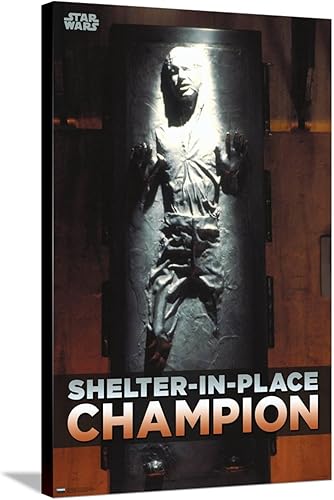 Miniatura 1 de Trends International Star Wars Saga  Han Solo - Póster de pared de refugio en el lugar, 22.37 x 34.00 pulgadas, lienzo estirado